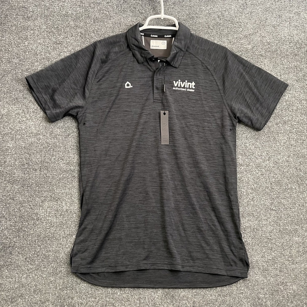 Vivint Smarthome Polo Shirt Mens Sz S Gray Authorized Dealer